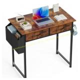 edx Small Desk with Fabric Drawers