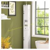VECELO Tall Narrow Storage Cabinet, White