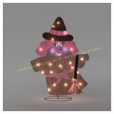 Hide & EEK Reversible Tinsel Witch w Clear Lights