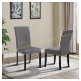 Cobre Velvet Dining Chair, Gray (2)