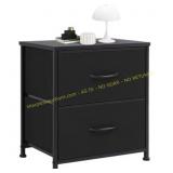 Concetta 2-Drawer Fabric Dresser, Black