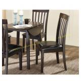 Hammis Faux Leather Side Chair Set 2