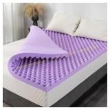 Purple 3' Egg Crate Twin Foam Topper 38x75