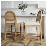 Bailey 24" Boucle Bar Stool Set 2