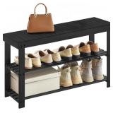 SONGMICS 3-Tier Bamboo Shoe Rack