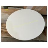 Round white table