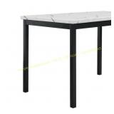 Noyes Metal Dining Table with Faux Marble Top