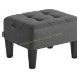 SONGMICS Foot Stool with Legs, Dark Gray
