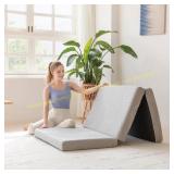 Tri-Fold Memory Foam Mattress, 4" Twin XL