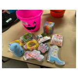 Pink Halloween Pail w/ toys