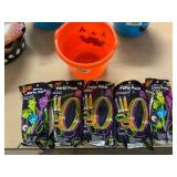 Orange Halloween Pail w/ Glow Stick Sets