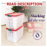 Homz 2-Pack Seasonal Ornament Storage, 112 Qt