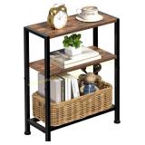 Homedawn Narrow 2-Tier Side Table & Shelf Holder