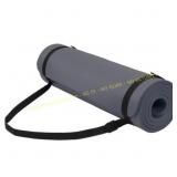 Fitvids 1/2' Foam Yoga Mat, Strap, Graphite