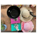 Black Halloween Bowl w/ Floral hats and notepads