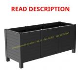 Tierra Verde 17x48 Raised Garden Trough Black