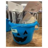 Pumpkin Bucket W/ Halloween Novelties