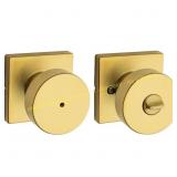 Pismo Satin Brass Bed/Bath Square Door Knob