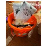 Pumpkin Bucket W/ Halloween Novelties