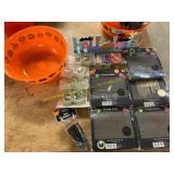 Halloween sign, Printed Candy Bowl, spooky curtain