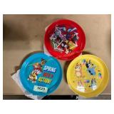 Cartoon kids plates set