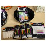 Black Halloween Bowl w/ Arts supplies