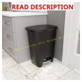Glad Trash Can with Lid 20 Gal - Black