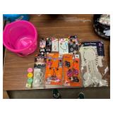 Halloween Printed Bucket with Handle, pink; pen, m
