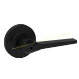 2ct Hollis Round Rose Matte Black Privacy Lever