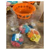 Orange Halloween Bowl with reusable ice cubes