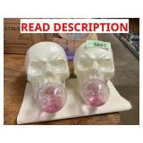 Plastic Skulls w/ snowglobes