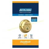 Schlage Bright Brass Zinc Deadbolt (Double)