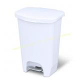 Glad Trash Can with Lid, Pedal, 13 Gal White