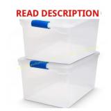 HOMZ 66-Quart Clear Stackable Bin with Lid