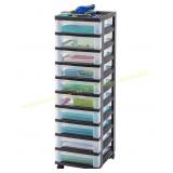 IRIS 10-Drawer Rolling Cart with Top