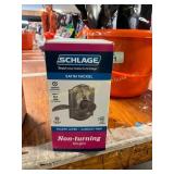 2ct Schlage Doorknobs Matte Black & Satin Nickel