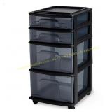 HOMZ 4-Tier Drawer Tower Storage Organizer