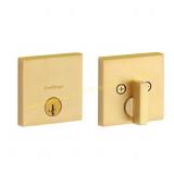 Downtown Satin Brass Deadbolt with SmartKey
