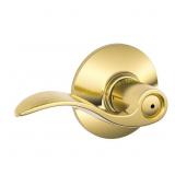 Schlage Accent Bright Brass Privacy Lockset