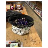Skeleton Bucket Filled w/ Halloween Decor