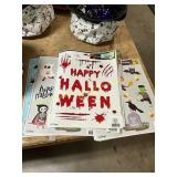 Many Halloween Window Clings
