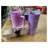 2 Plastic Water Bottles w/ accessories