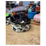 Pumpkin Bucket W/ Halloween Novelties