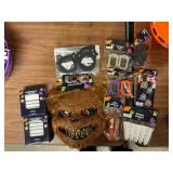 Scary bear mask, LED lights, nail polish. Shot gla