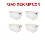 4pk Rubbermaid 95Qt Latching Storage Container