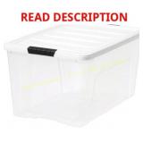 3Ct IRIS 72 Qt Stackable Bins w/Lids, Clear