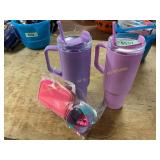 Purple/Pink Water Bottles w/ accessories