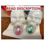 Plastic Skulls w/ Snowglobes