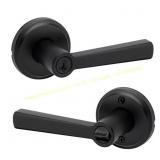 2ct Trafford Matte Black Door Handle with SmartKey
