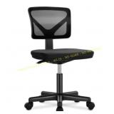 edx Armless Mesh Office Chair, Black